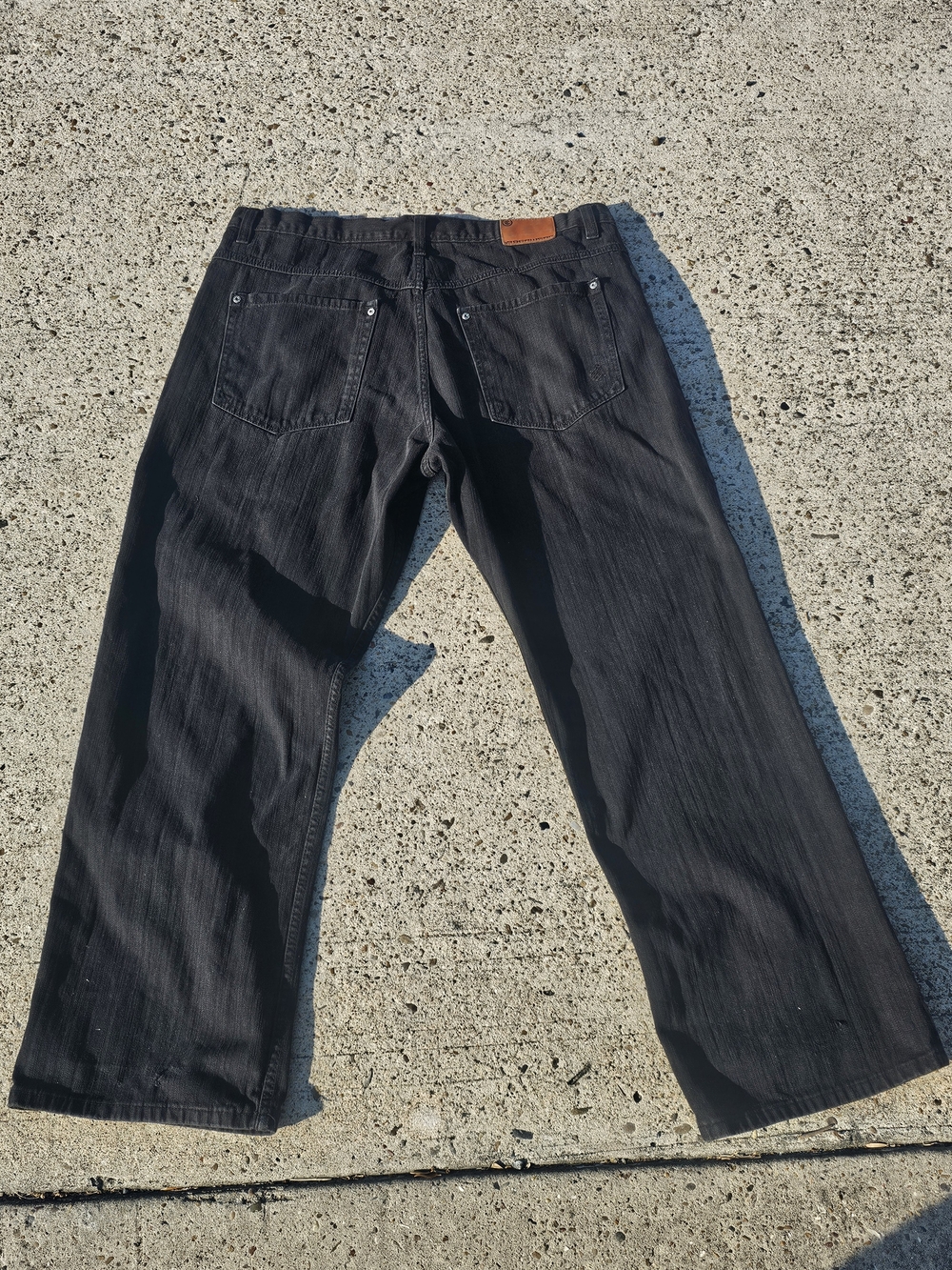 Rocawear Black Relaxed Fit Jeans Men's Size 42 Y2K Hip Hop Streetwear - Picture 6 of 9